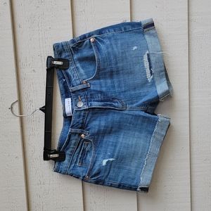 LOFT Medium Wash slightly "Destroyed"  Denim Shorts Size 0/25